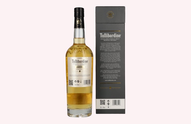 Tullibardine SOVEREIGN Highland Single Malt Scotch Whisky 43% Vol. 0,7l en boîte cadeau