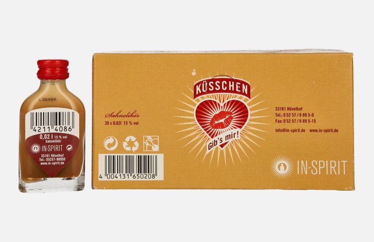 Küsschen Sahnelikör 15% Vol. 20x0,02l