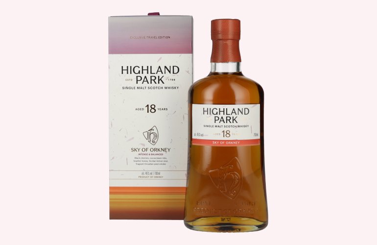 Highland Park 18 Years Old SKY OF ORKNEY Single Malt Scotch Whisky 46% Vol. 0,7l en boîte cadeau
