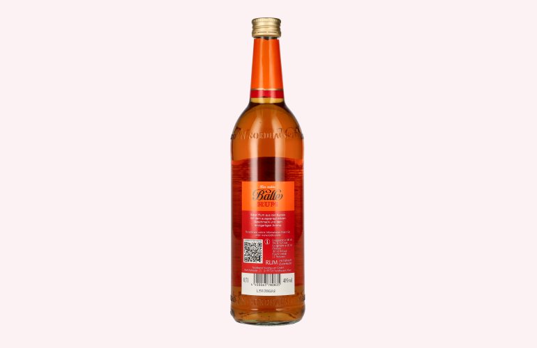 Der milde Balle Rum echter Übersee Rum 40% Vol. 0,7l
