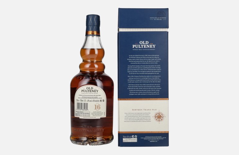 Old Pulteney 16 Years Old Single Malt TRAVELLER'S EXCLUSIVE 43% Vol. 0,7l in Geschenkbox