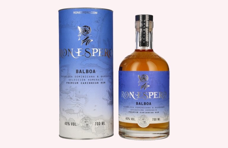 Ron Espero Balboa Selección Homenaje Premium Caribbean Rum 40% Vol. 0,7l en boîte cadeau