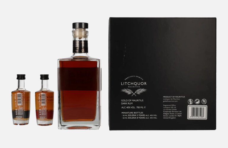 Gold of Mauritius Gift Set 40% Vol. 0,7l in Giftbox + 2x0,05l