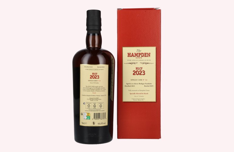 Hampden HLCF Sherry Bodegas Fundador Pure Single Cask Jamaican Rum 2023 64,4% Vol. 0,7l in Giftbox