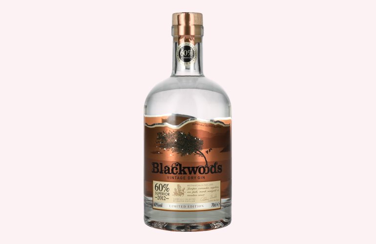 Blackwoods Vintage Dry Gin Limited Edition Superior 2012 60% Vol. 0,7l