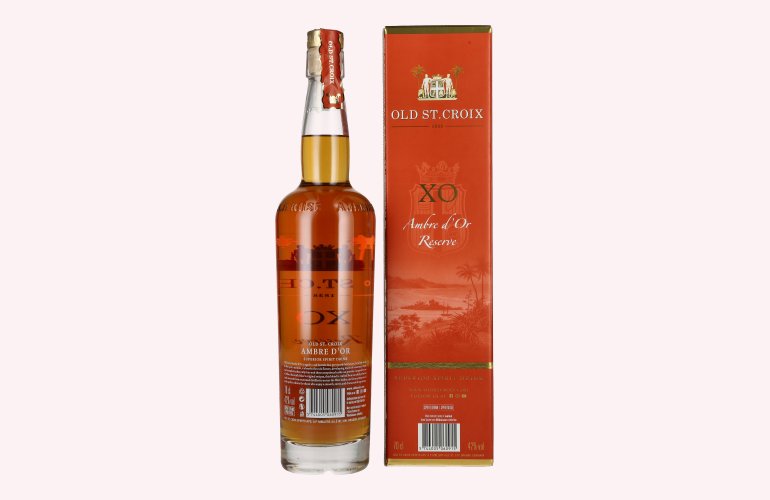Old St. Croix A.H. Riise X.O. Ambre d'Or Reserve 42% Vol. 0,7l en boîte cadeau