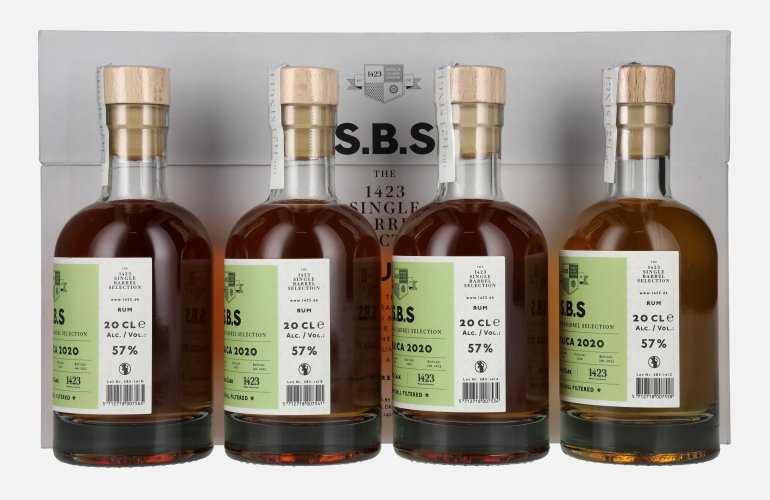 1423 S.B.S JAMAICA Experimental Cask Series 2020 57% Vol. 4x0,2l in Giftbox