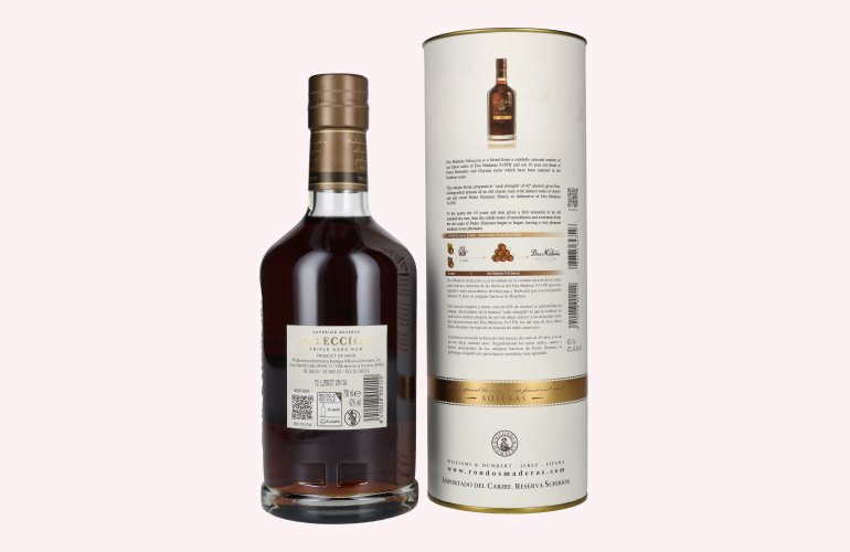 Dos Maderas Selección Superior Reserve Triple Aged Rum 42% Vol. 0,7l en boîte cadeau