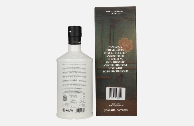 PANDA Organic Gin 40% Vol. 0,7l in Geschenkbox mit Glas