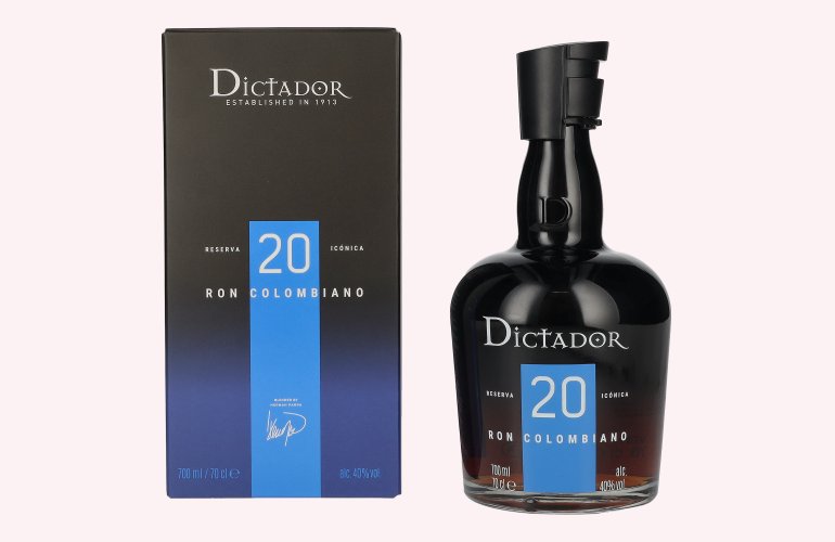 Dictador 20 Years Old Reserva Icónica Ron Colombiano 40% Vol. 0,7l in geschenkverpakking