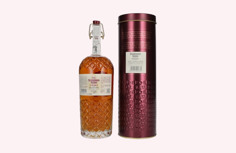 Poli Segretario di Stato Pure Malt Whisky 43% Vol. 0,7l in Tinbox