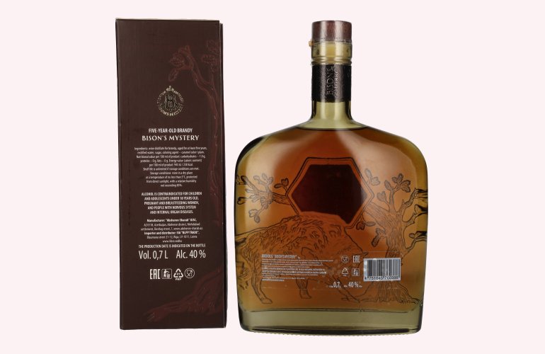Bison's Mystery Brandy 40% Vol. 0,7l in Geschenkbox