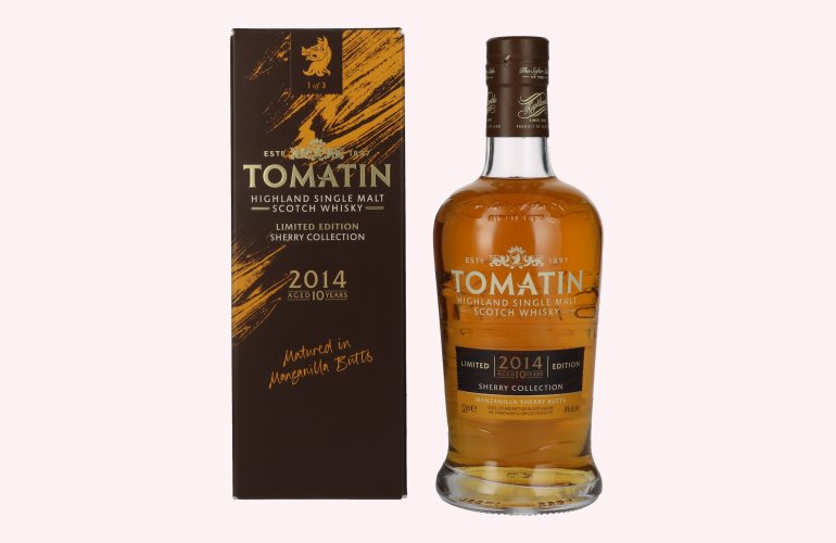 Tomatin 10 Years Old SHERRY COLLECTION Manzanilla Sherry Butts Limited Edition 2014 46% Vol. 0,7l in Giftbox