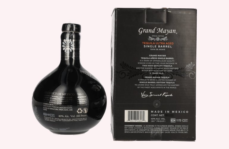 Grand Mayan ULTRA AGED Single Barrel Tequila 100% de Agave 40% Vol. 0,7l in Geschenkbox