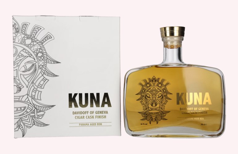 Kuna Panama Aged Ron Davidoff of Geneva Cigar Cask Finish 42% Vol. 0,7l in geschenkverpakking