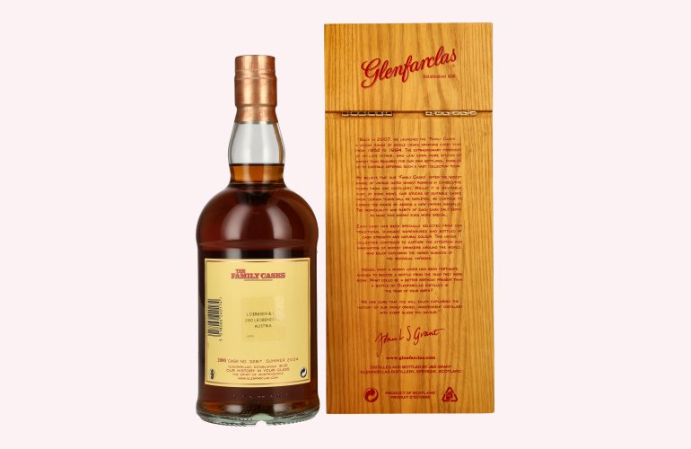 Glenfarclas THE FAMILY CASKS Single Cask SUMMER 2024 Sherry Butt #3287 2000 51,8% Vol. 0,7l in Holzkiste