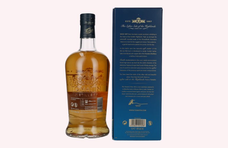 Tomatin 8 Years Old BOURBON & SHERRY CASKS Travel Retail Exclusive 40% Vol. 1l in geschenkverpakking