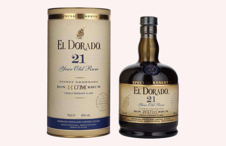 El Dorado 21 Years Old Finest Demerara Rum SPECIAL RESERVE 43% Vol. 0,7l in Giftbox