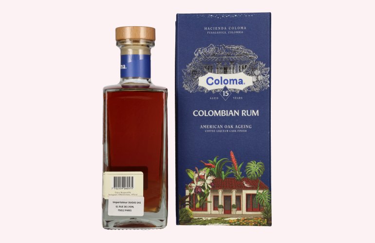 Ron Coloma 15 Years Colombian Rum 40% Vol. 0,7l in Geschenkbox