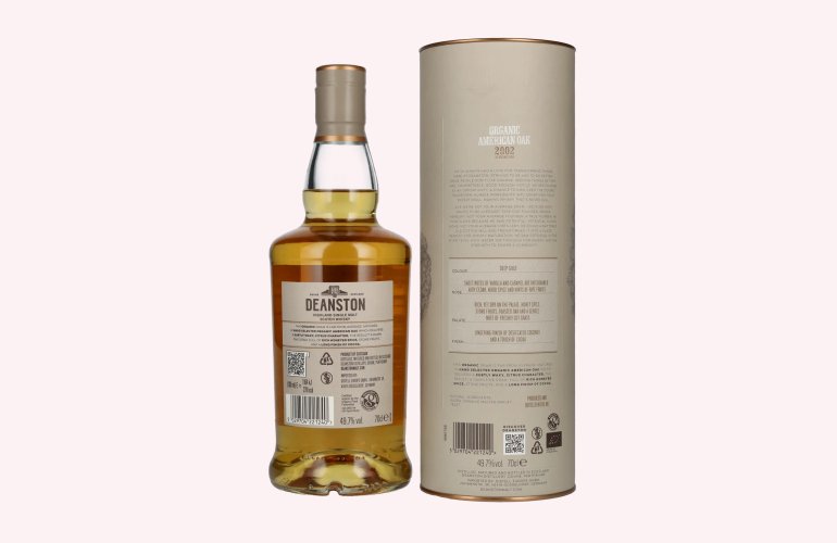 Deanston 20 Years Old Organic American Oak Highland Single Malt 2002 49,7% Vol. 0,7l in Geschenkbox
