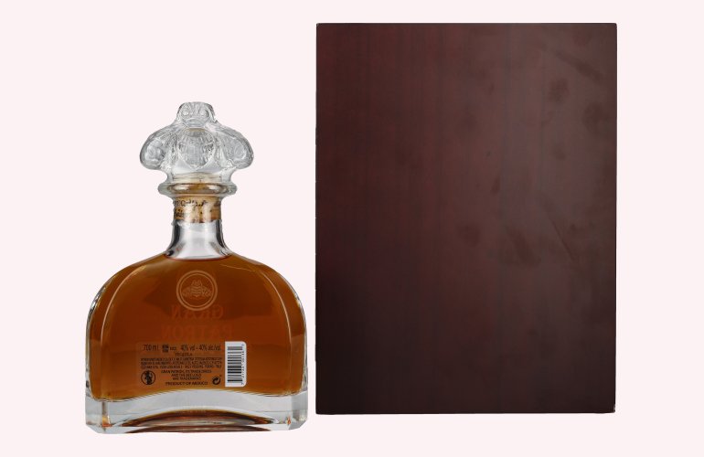 Gran Patrón Tequila BURDEOS Añejo 100% de Agave 40% Vol. 0,7l in Holzkiste