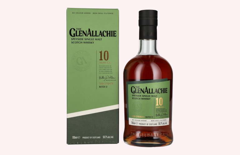 The GlenAllachie 10 Years Old CASK STRENGTH Batch 12 59,7% Vol. 0,7l en boîte cadeau