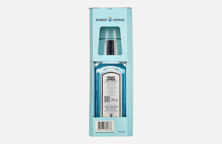 Bombay SAPPHIRE London Dry Gin 40% Vol. 0,7l in Giftbox with glass