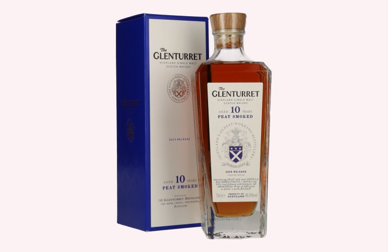 The Glenturret 10 Years Old PEAT Smoked Release 2025 46,6% Vol. 0,7l en boîte cadeau