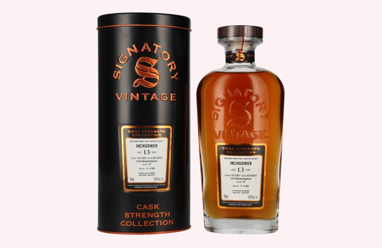 Signatory Vintage INCHGOWER 13 Years Old 1st Fill Marsala Cask Strength #101 2011 59,8% Vol. 0,7l in Tinbox