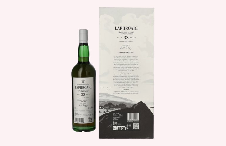 Laphroaig 33 Years Old Strong Characters DONALD JOHNSTON Islay Single Malt 43,8% Vol. 0,7l in Giftbox