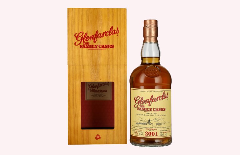 Glenfarclas THE FAMILY CASKS Single Cask SUMMER 2024 Refill Hogshead #3762 2001 54,7% Vol. 0,7l in Holzkiste