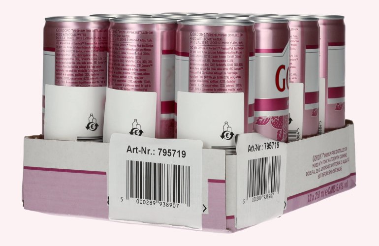 Gordon's Premium Pink Gin & Tonic 6,4% Vol. 12x0,25l Dosen Pfand