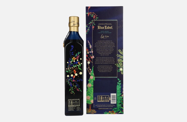 Johnnie Walker Blue Label Rahul Mishra Blended Scotch Whisky 40% Vol. 0,7l in Geschenkbox