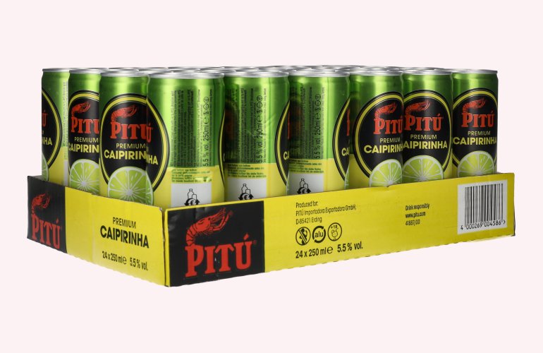 Pitú Premium Caipirinha 5,5% Vol. 24x0,25l Dosen Pfand