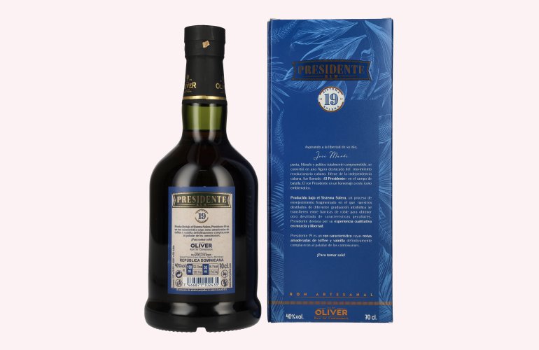 Presidente Marti 19 Sistema Solera 40% Vol. 0,7l in geschenkverpakking