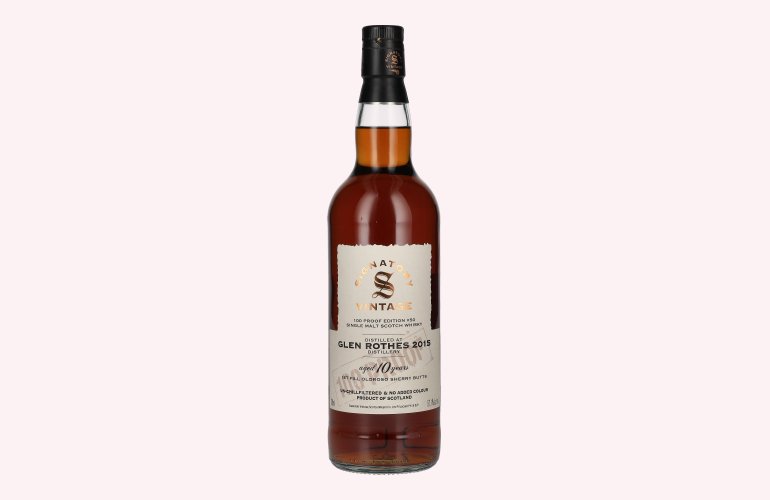Signatory Vintage 100 Proof Edition GLEN ROTHES 10 Years Old Single Malt #50 2015 57,1% Vol. 0,7l