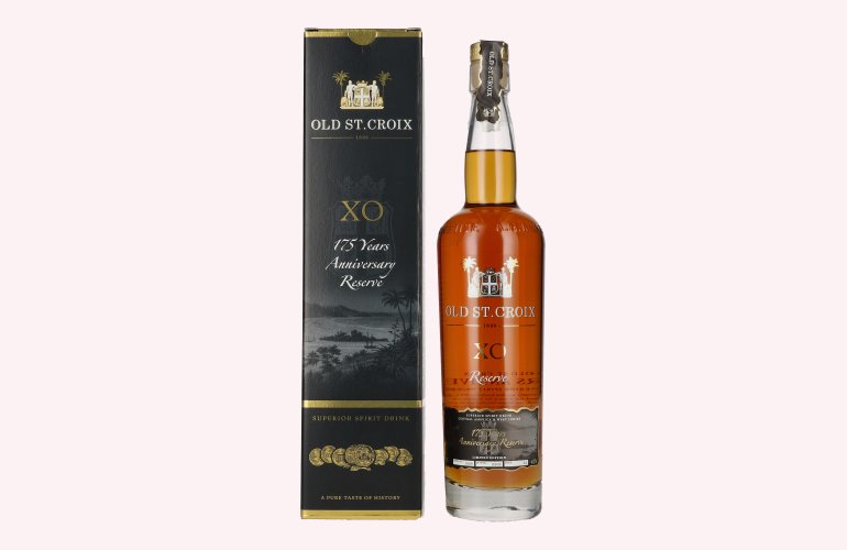 Old St. Croix A.H. Riise X.O. Reserve 175 YEARS ANNIVERSARY Superior Spirit Drink 42% Vol. 0,7l in Geschenkbox