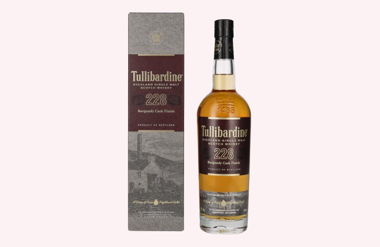 Tullibardine 228 Burgundy Finish Highland Single Malt Scotch Whisky 43% Vol. 0,7l en boîte cadeau