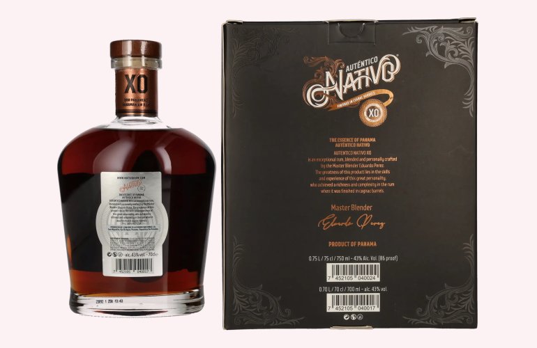 Auténtico Nativo XO Cognac Barrels Finish 43% Vol. 0,7l in Giftbox