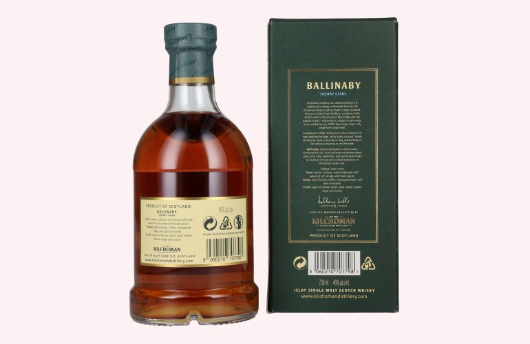 Kilchoman BALLINABY Islay Single Malt Scotch Whisky 46% Vol. 0,7l in Geschenkbox
