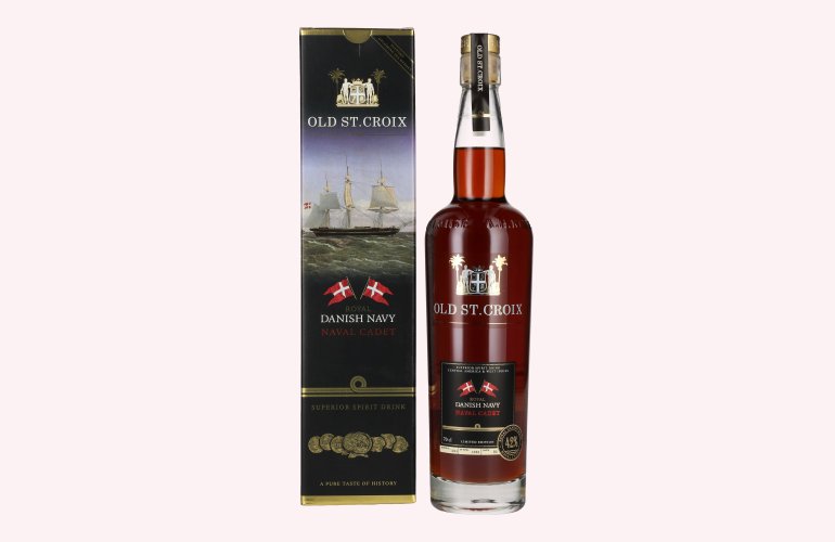 Old St. Croix A.H. Riise Royal DANISH NAVY NAVAL CADET Superior Spirit Drink 42% Vol. 0,7l in Giftbox