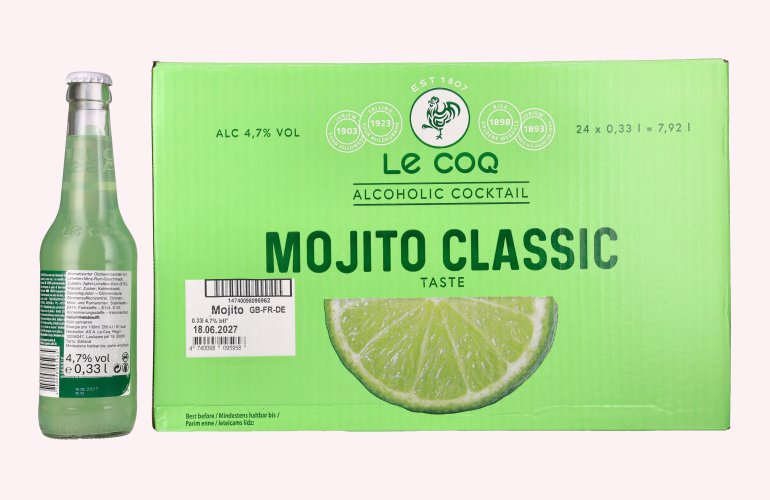 Le Coq MOJITO CLASSIC 4,7% Vol. 24x0,33l
