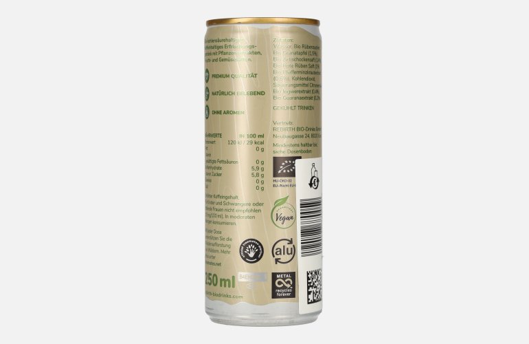 REBIRTH Supreme Organic Drink Ingwer-Minze 24x0,25l Dosen Pfand
