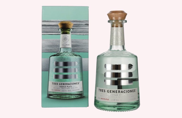 Tres Generaciones Tequila Plata 100% Puro De Agave Azul 38% Vol. 0,7l in geschenkverpakking