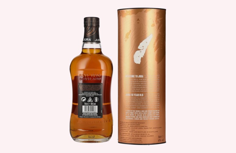 Jura 10 Years Old Single Malt Scotch Whisky 40% Vol. 0,7l en boîte cadeau