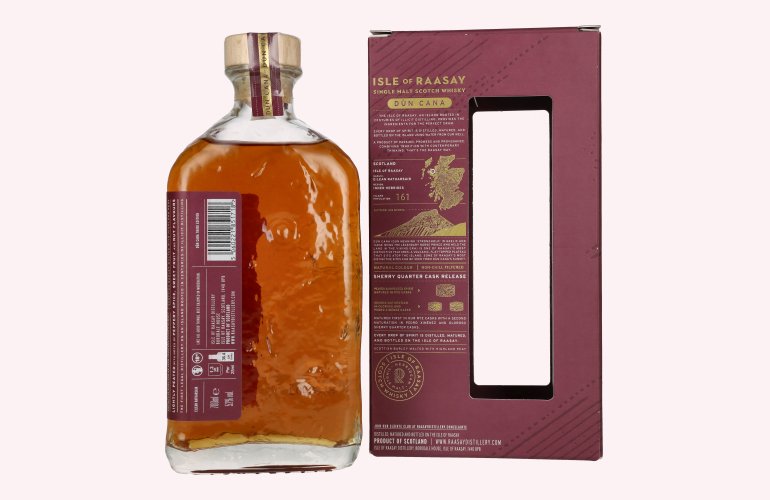 Isle of RAASAY Dùn Cana Sherry Quarter Cask Release 52% Vol. 0,7l en boîte cadeau