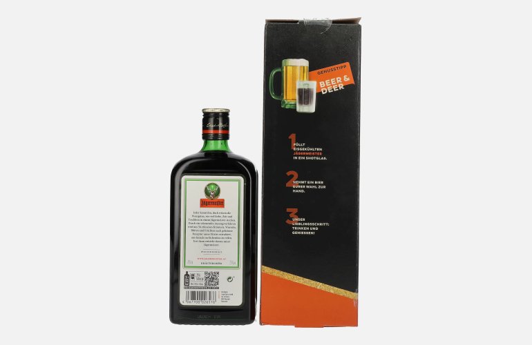Jägermeister 35% Vol. 0,7l en boîte cadeau avec 2 Shotgläser