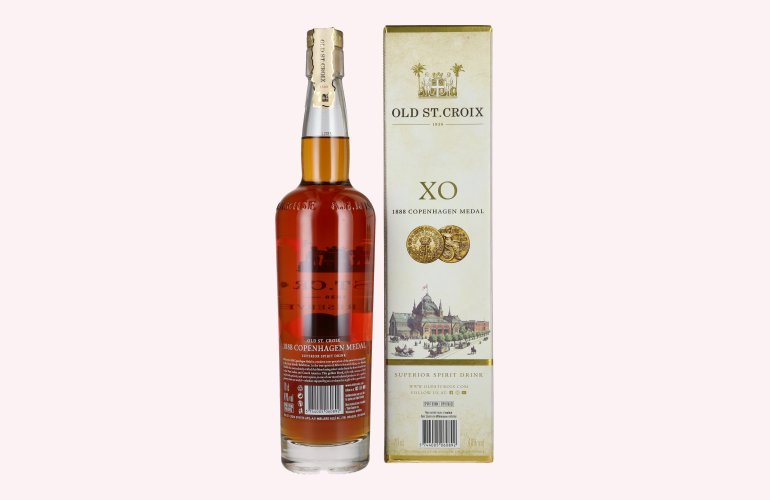 Old St. Croix A.H. Riise 1888 COPENHAGEN XO Superior Spirit Drink 40% Vol. 0,7l in Giftbox