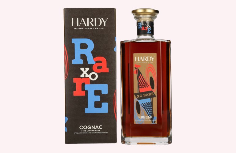 Hardy XO RARE Fine Champagne Cognac 40% Vol. 0,7l en boîte cadeau