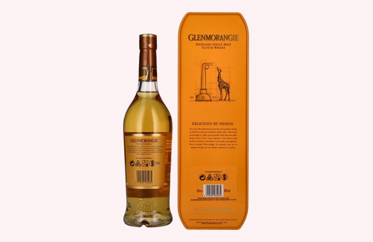 Glenmorangie THE ORIGINAL 10 Years Old Highland Single Malt 40% Vol. 0,7l in Tinbox Giraffe Design